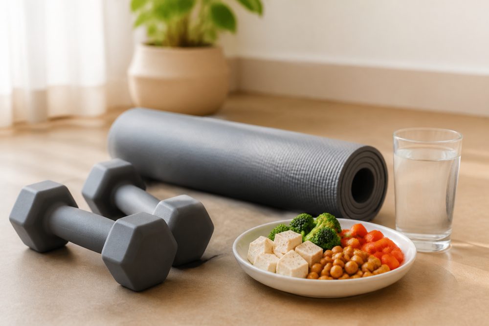 Balanced protein foods and resistance equipment represent the two-part approach to muscle preservation during weight loss.