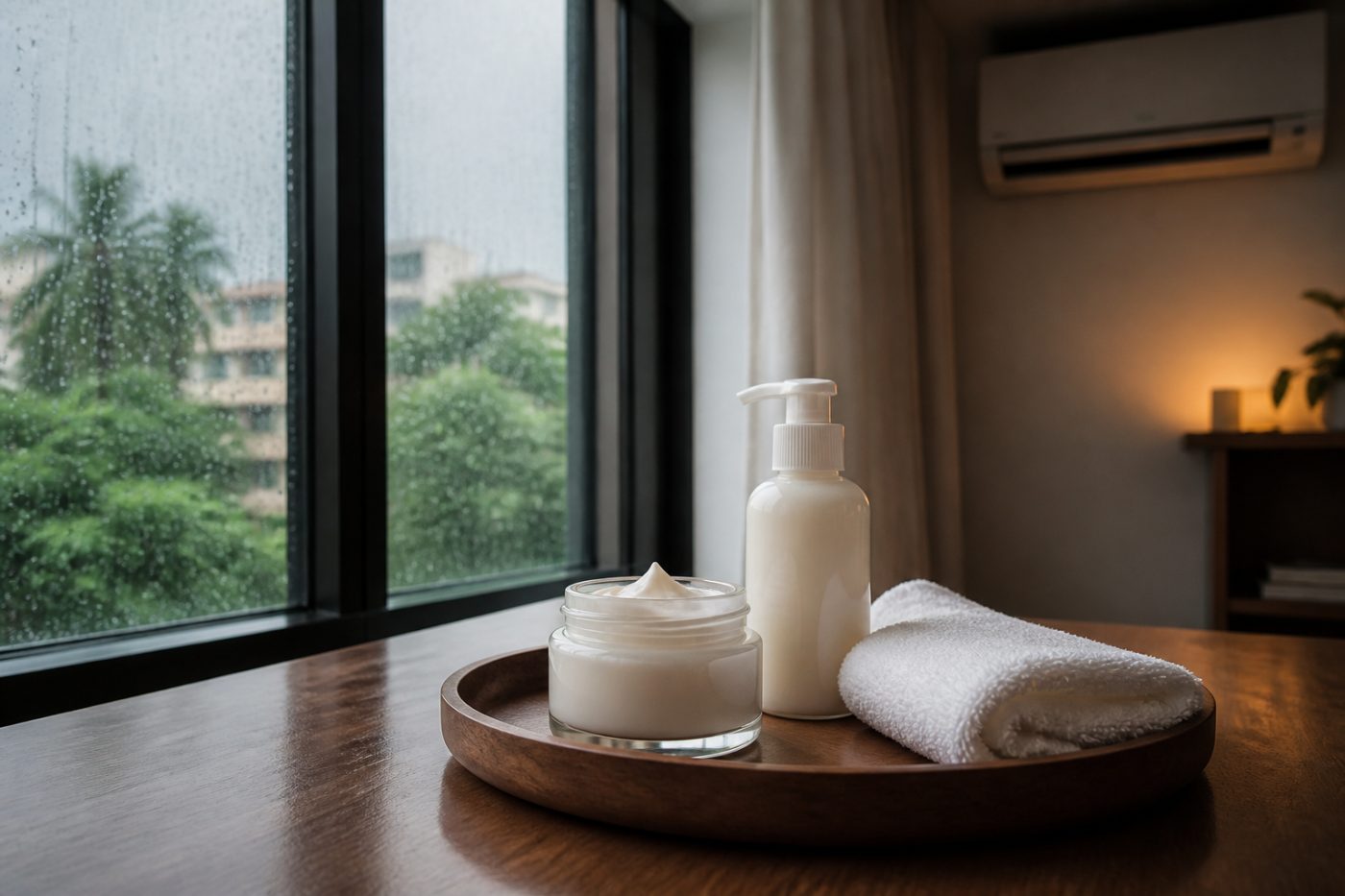 Dry skin in Chennai humidity with air conditioning and a fragrance-free moisturising routine