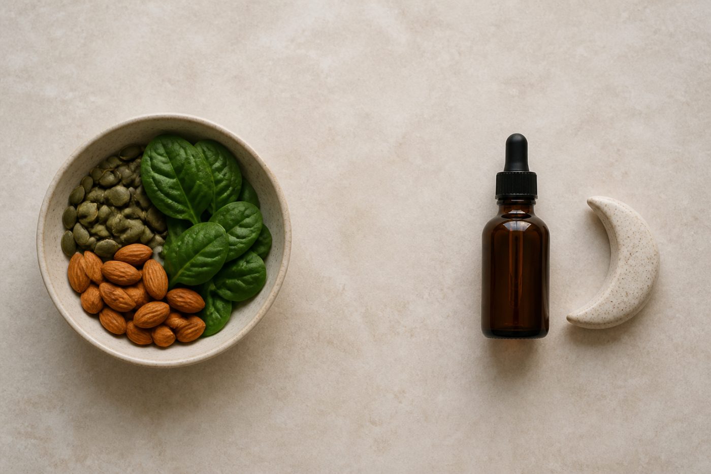 Magnesium foods and a sleep routine for comparing magnesium with melatonin